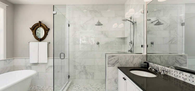 bathroom shower door installation in Ventura
